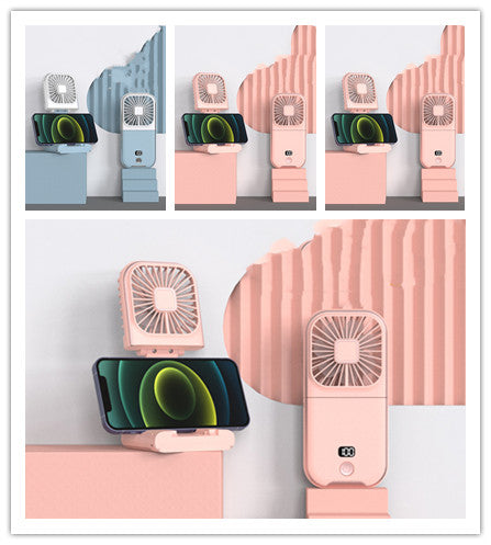 Folding Portable Digital Display Handheld Small Fan.